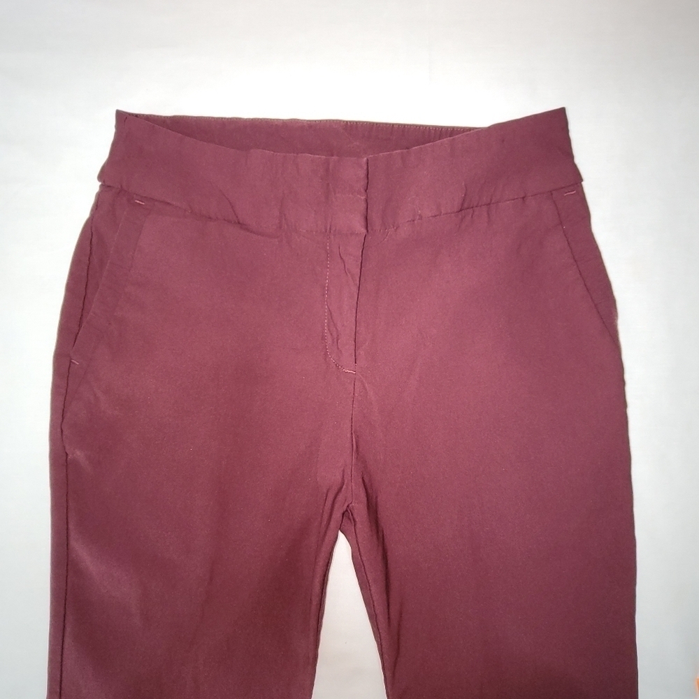 Worthington High Rise Skinny stretch Burgundy Dress Pants Women's Size 6 - Picture 3 of 13